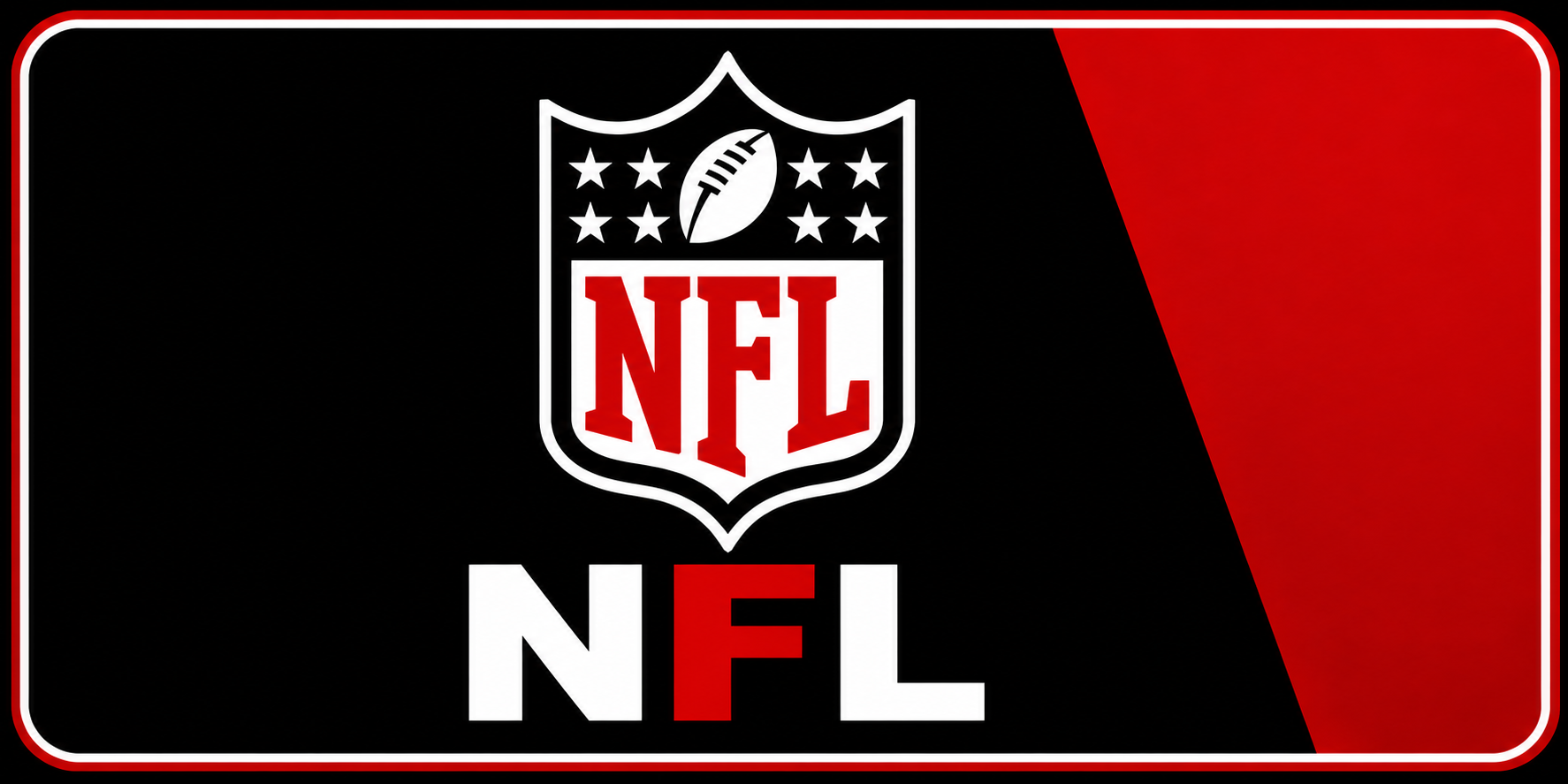NuFu TV NFL live streaming with football icon on red and black background
