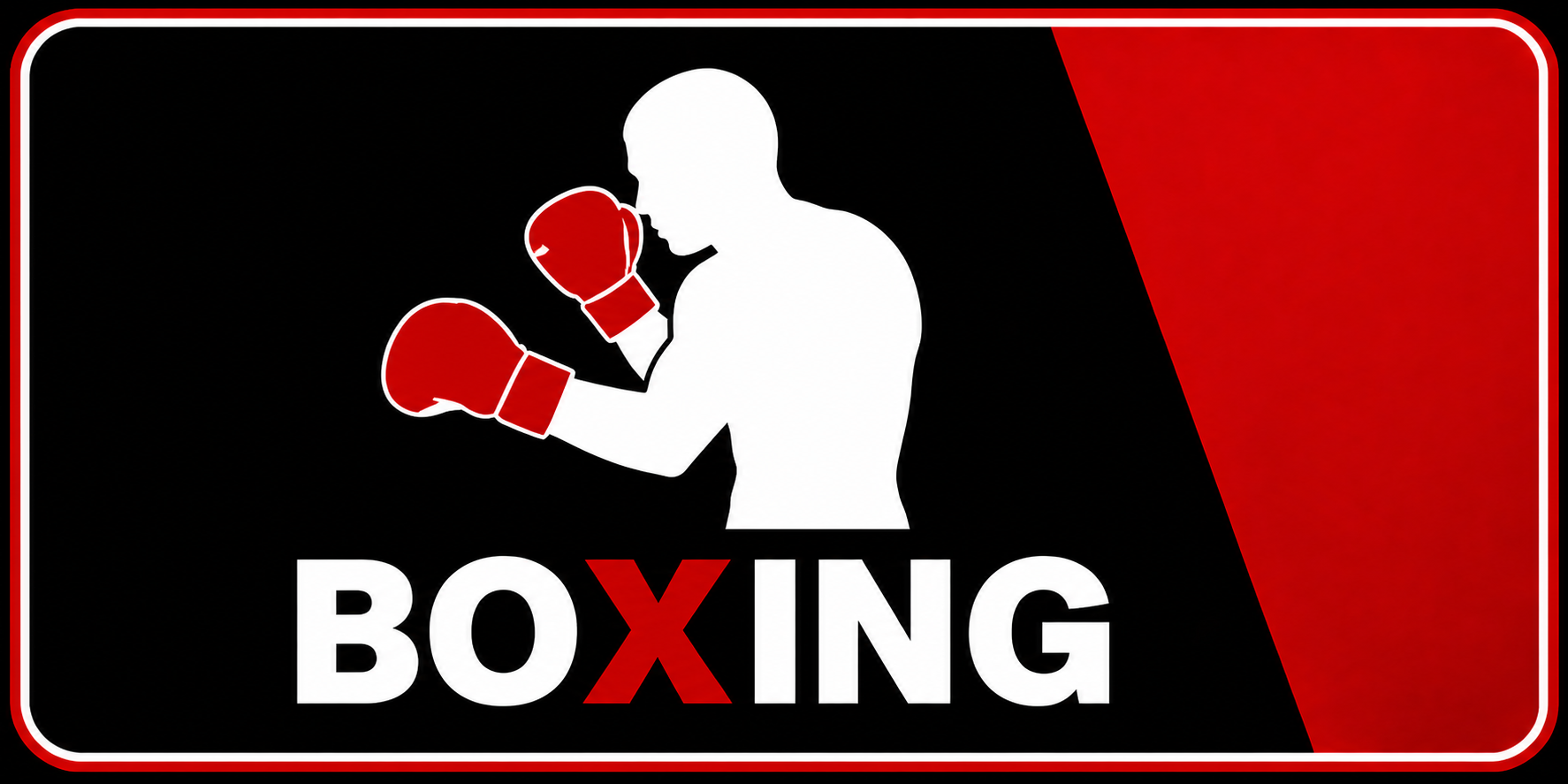 NuFu TV boxing live streaming with boxer silhouette and red gloves on black background